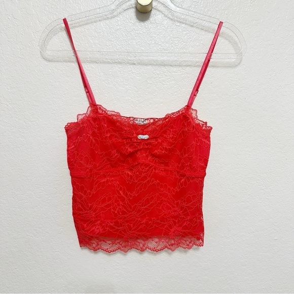 New Free People Lacey Essential Cami red size S - Picture 2 of 10